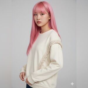 Zara cream jumper with rope detail